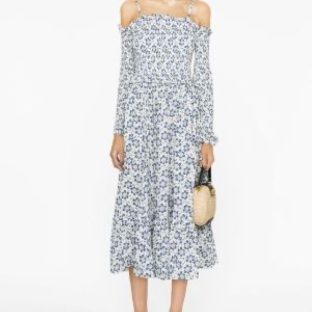 POLO RALPH LAUREN

Floral Smocked Cotton Midi Dress